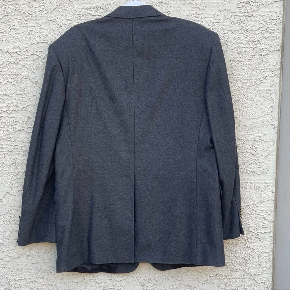 JD Christopher Vintage Men 42R Gold Button/Gray Wool Sport Coat Blazer Jacket